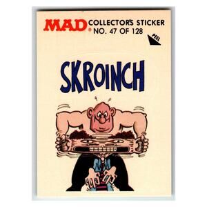 MAD Skroinch 1983 Collectors Sticker Fleer No.47 of 128